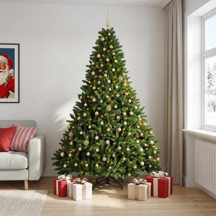 Brad de Crăciun artificial verde deschis cu globuri 270 cm - WALTI WALTI