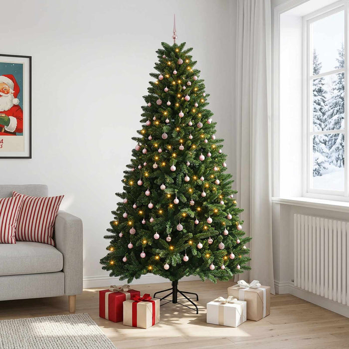 Brad de Crăciun artificial, verde mediu, cu globuri 300 cm - WALTI WALTI