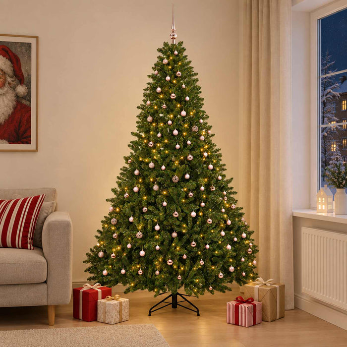 Brad de Crăciun artificial, verde deschis, cu globuri 270 cm - WALTI WALTI