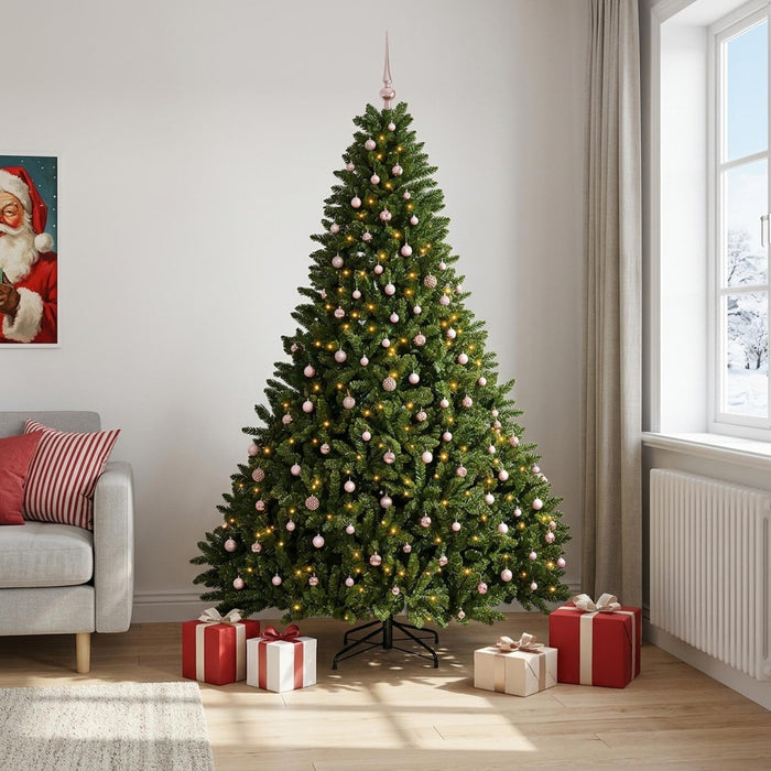 Brad de Crăciun artificial, verde deschis, cu globuri 270 cm - WALTI WALTI