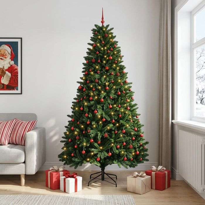 Brad de Crăciun artificial, verde mediu, cu globuri 300 cm - WALTI WALTI