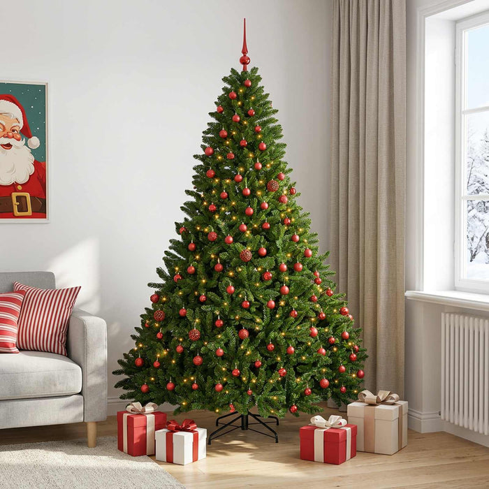 Brad de Crăciun artificial, verde deschis, cu globuri 270 cm - WALTI WALTI