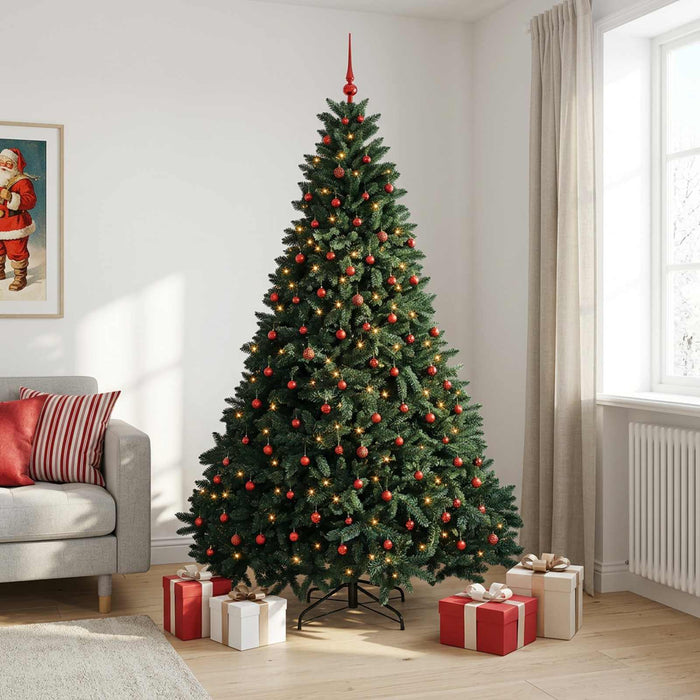 Brad de Crăciun artificial, verde închis, cu globuri 300 cm - WALTI WALTI