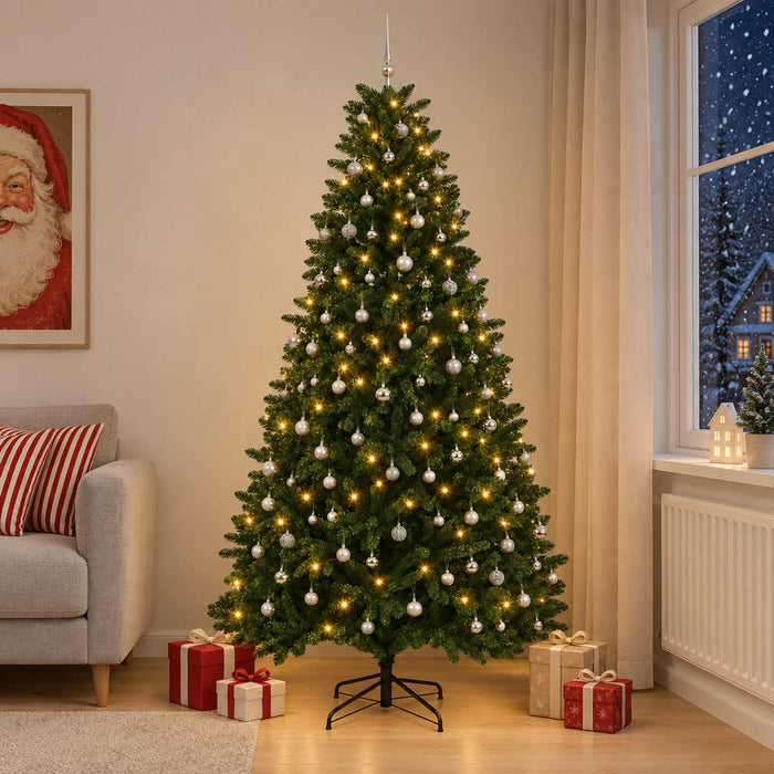 Brad de Crăciun artificial, verde mediu, cu globuri 270 cm - WALTI WALTI