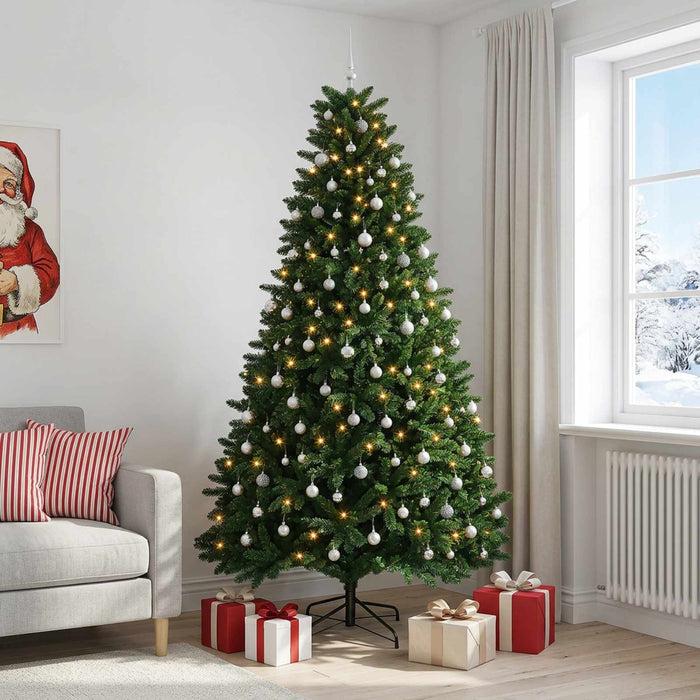 Brad de Crăciun artificial, verde mediu, cu globuri 270 cm - WALTI WALTI
