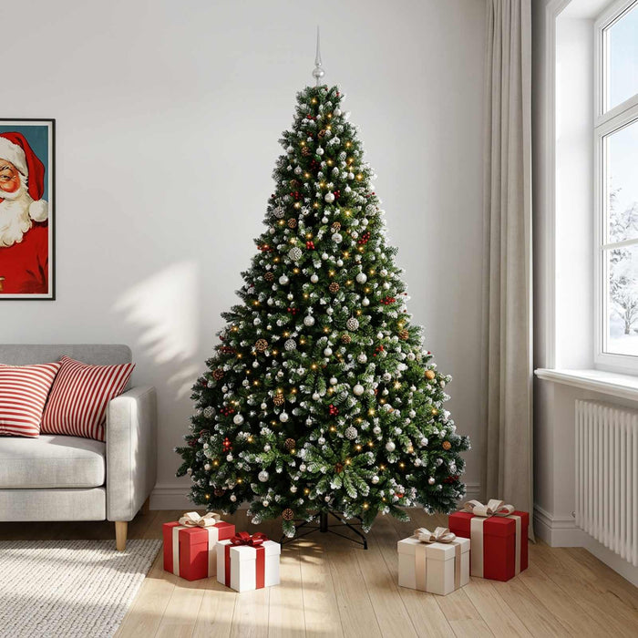 Brad de Crăciun artificial verde cu globuri 300 cm 600 LED-uri - WALTI WALTI