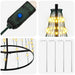 Brad de Crăciun LED 165 cm 270 LED-uri Alb cald Fier Negru - WALTI WALTI