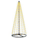 Brad de Crăciun LED 165 cm 270 LED-uri Alb cald Fier Negru - WALTI WALTI