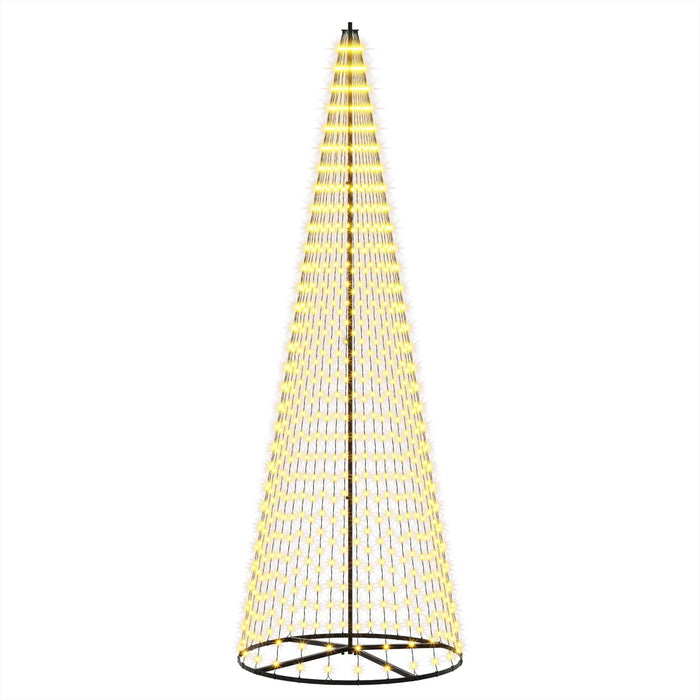 Brad de Crăciun LED 285 cm 744 LED-uri Alb cald Fier Negru - WALTI WALTI