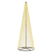 Brad de Crăciun LED 285 cm 744 LED-uri Alb cald Fier Negru - WALTI WALTI