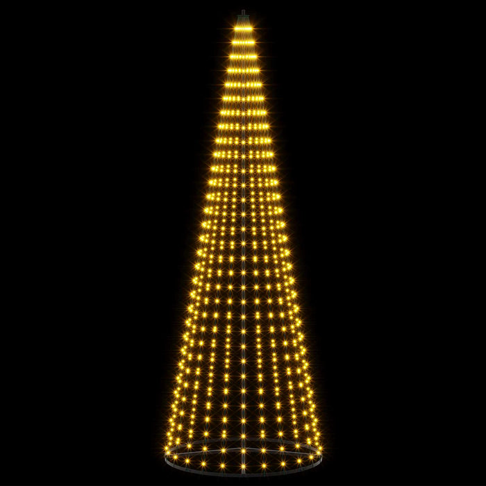 Brad de Crăciun LED 285 cm 744 LED-uri Alb cald Fier Negru - WALTI WALTI