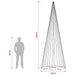 Brad de Crăciun LED 385 cm 1148 LED-uri Alb cald Fier Negru - WALTI WALTI