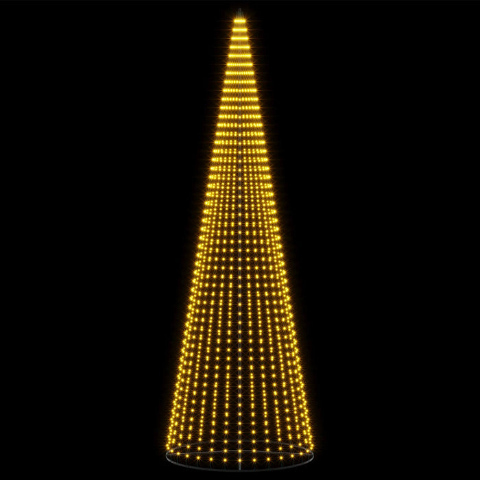 Brad de Crăciun LED 485 cm 1632 LED-uri Alb cald Fier Negru - WALTI WALTI