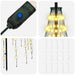 Brad de Crăciun LED 165 cm 270 LED-uri Alb cald Fier Negru - WALTI WALTI