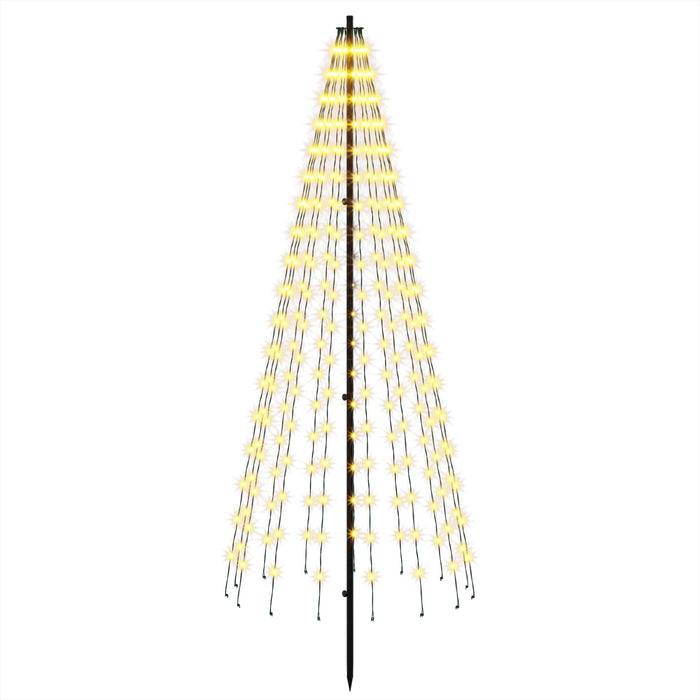 Brad de Crăciun LED 165 cm 270 LED-uri Alb cald Fier Negru - WALTI WALTI