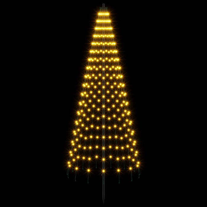 Brad de Crăciun LED 165 cm 270 LED-uri Alb cald Fier Negru - WALTI WALTI