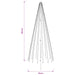 Brad de Crăciun LED 165 cm 270 LED-uri Alb cald Fier Negru - WALTI WALTI