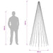 Brad de Crăciun LED 235 cm 500 LED-uri Alb cald Fier Negru - WALTI WALTI