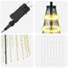 Brad de Crăciun LED 285 cm 744 LED-uri Alb cald Fier Negru - WALTI WALTI