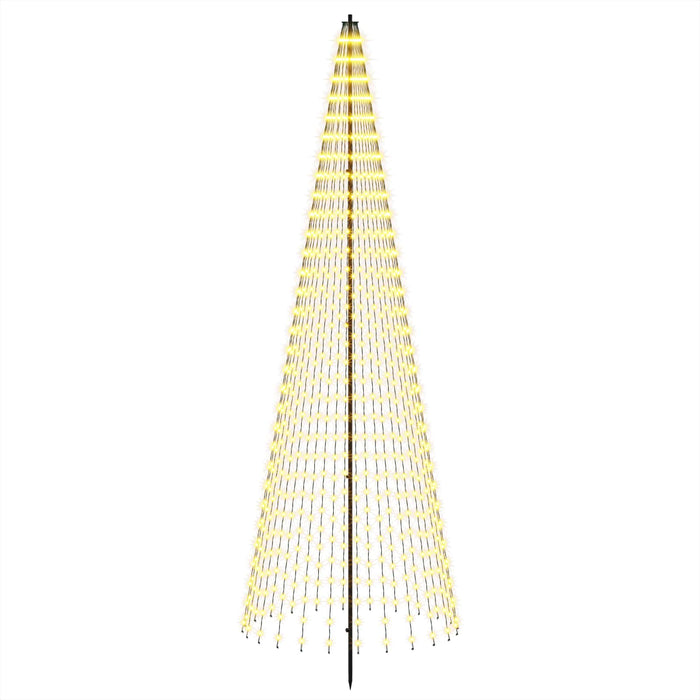 Brad de Crăciun LED 285 cm 744 LED-uri Alb cald Fier Negru - WALTI WALTI