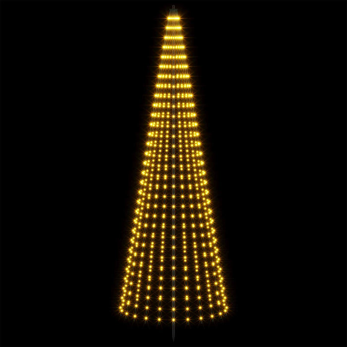 Brad de Crăciun LED 285 cm 744 LED-uri Alb cald Fier Negru - WALTI WALTI
