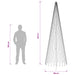 Brad de Crăciun LED 285 cm 744 LED-uri Alb cald Fier Negru - WALTI WALTI