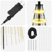Brad de Crăciun LED 385 cm 1148 LED-uri Alb cald Fier Negru - WALTI WALTI