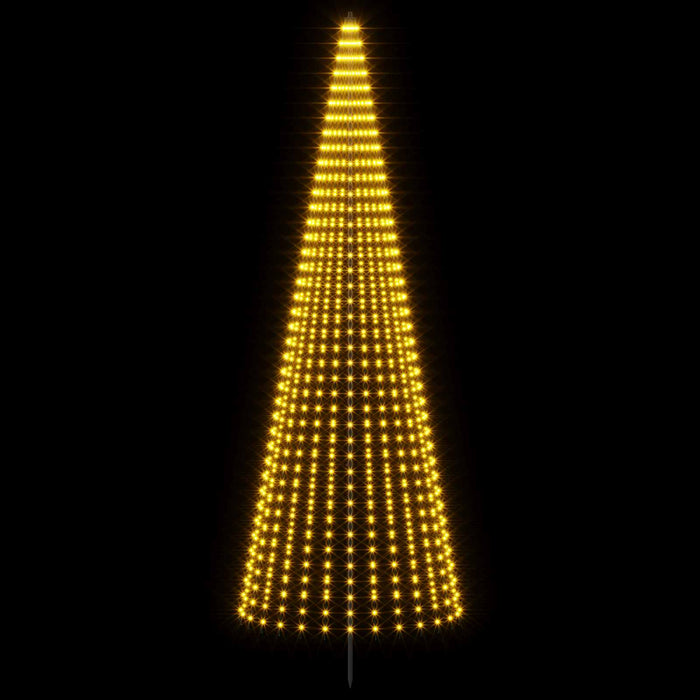 Brad de Crăciun LED 385 cm 1148 LED-uri Alb cald Fier Negru - WALTI WALTI