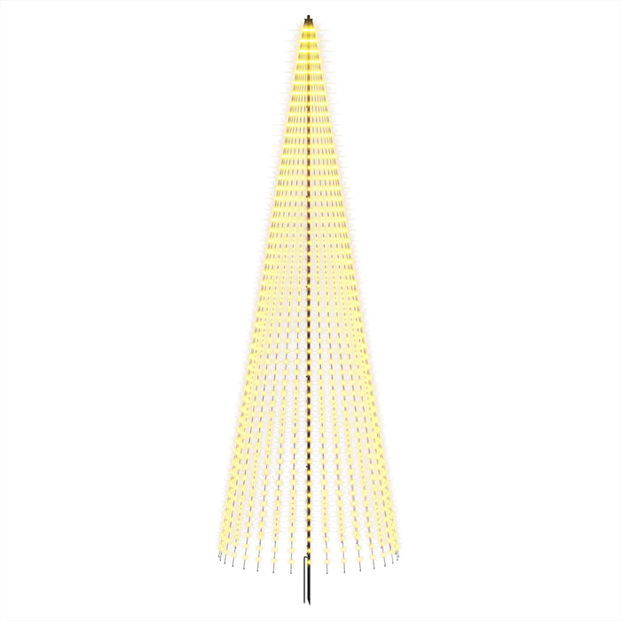 Brad de Crăciun LED 485 cm 1632 LED-uri Alb cald Fier Negru - WALTI WALTI