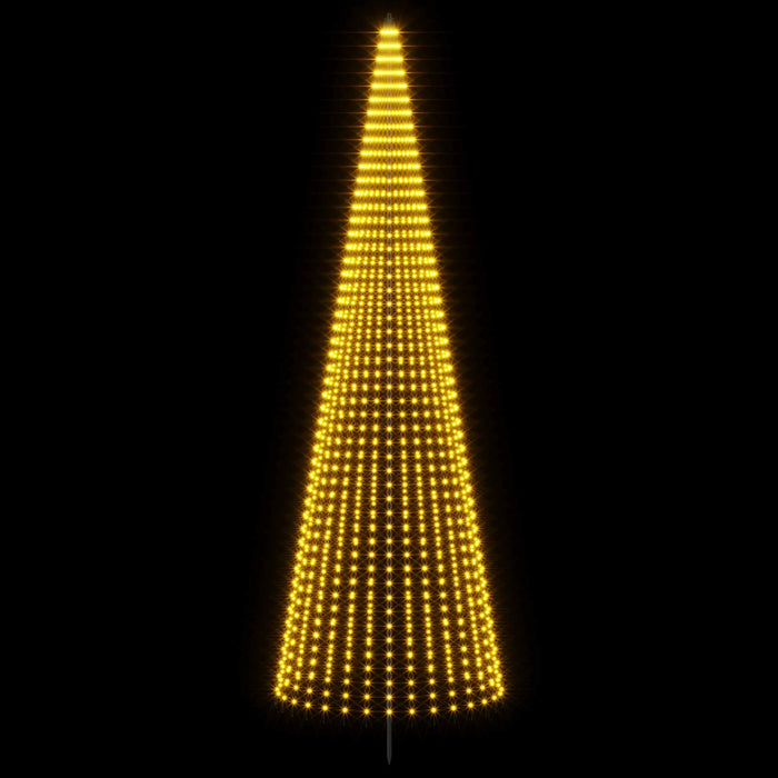 Brad de Crăciun LED 485 cm 1632 LED-uri Alb cald Fier Negru - WALTI WALTI