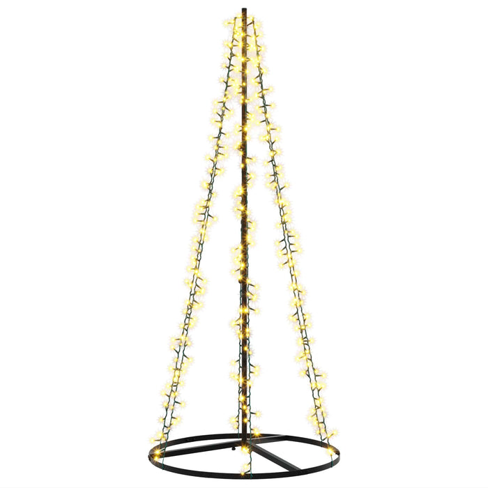Brad de Crăciun LED 165 cm 540 LED-uri Alb cald Oțel Negru - WALTI WALTI