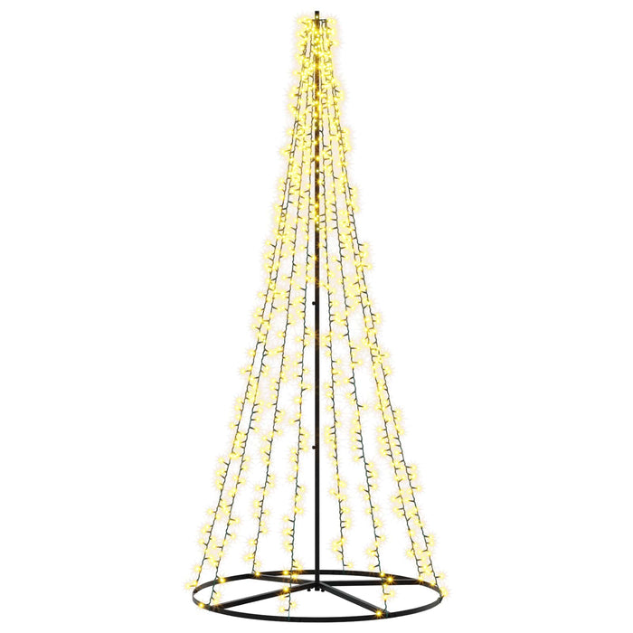 Brad de Crăciun LED 235 cm 1000 LED-uri Alb cald Oțel Negru - WALTI WALTI