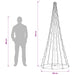 Brad de Crăciun LED 235 cm 1000 LED-uri Alb cald Oțel Negru - WALTI WALTI