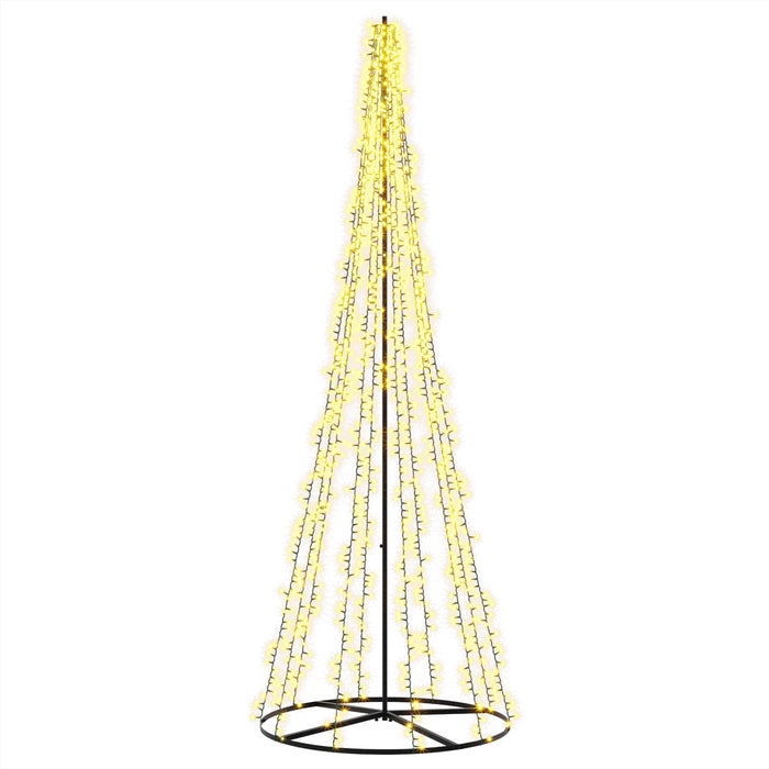Brad de Crăciun LED 285 cm 1550 LED-uri Alb cald Oțel Negru - WALTI WALTI