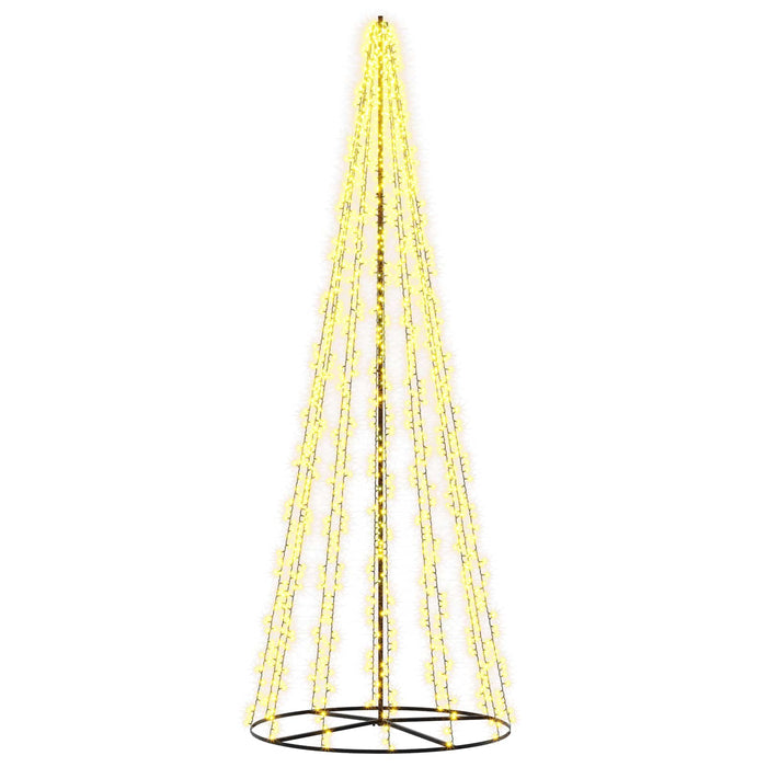 Brad de Crăciun LED 385 cm 2460 LED-uri Alb cald Oțel Negru - WALTI WALTI