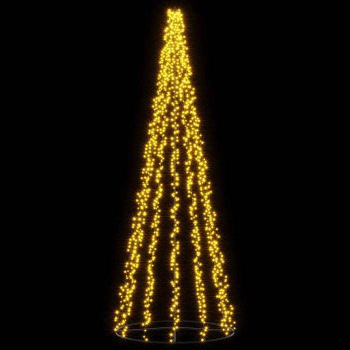 Brad de Crăciun LED 385 cm 2460 LED-uri Alb cald Oțel Negru - WALTI WALTI