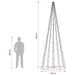 Brad de Crăciun LED 385 cm 2460 LED-uri Alb cald Oțel Negru - WALTI WALTI