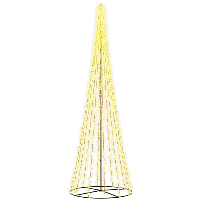 Brad de Crăciun LED 485 cm 3000 LED-uri Alb cald Oțel Negru - WALTI WALTI