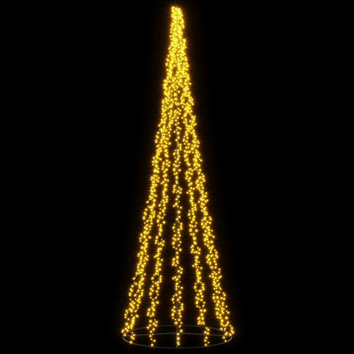 Brad de Crăciun LED 485 cm 3000 LED-uri Alb cald Oțel Negru - WALTI WALTI