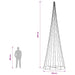 Brad de Crăciun LED 485 cm 3000 LED-uri Alb cald Oțel Negru - WALTI WALTI