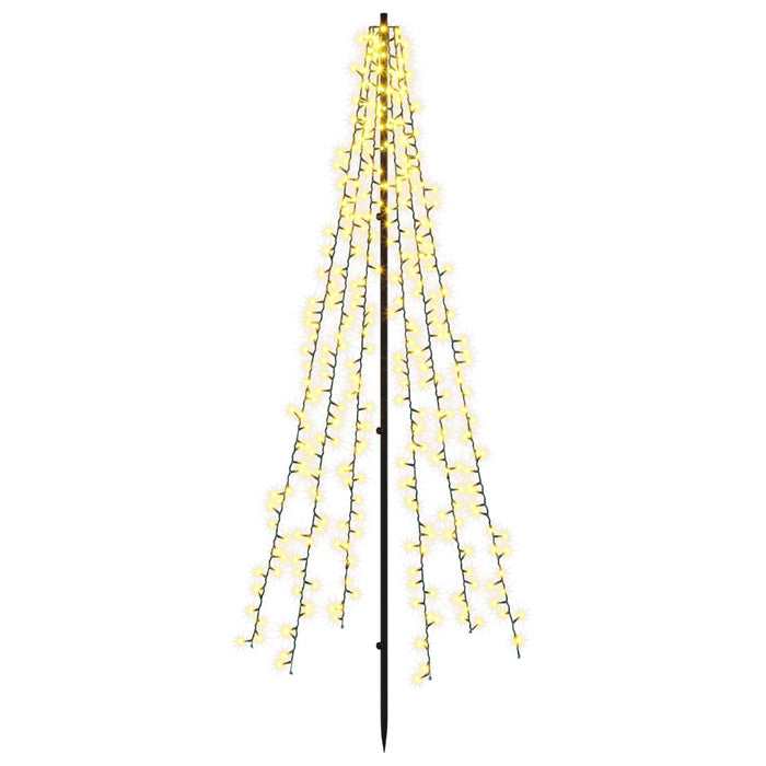 Brad de Crăciun LED 165 cm 540 LED-uri Alb cald Oțel Negru WALTI