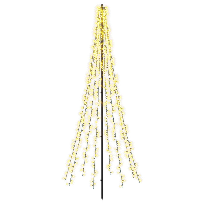 Brad de Crăciun LED 235 cm 1000 LED-uri Alb cald Oțel Negru - WALTI WALTI