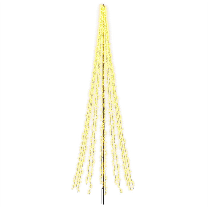 Brad de Crăciun LED 485 cm 3000 LED-uri Alb cald Oțel Negru - WALTI WALTI