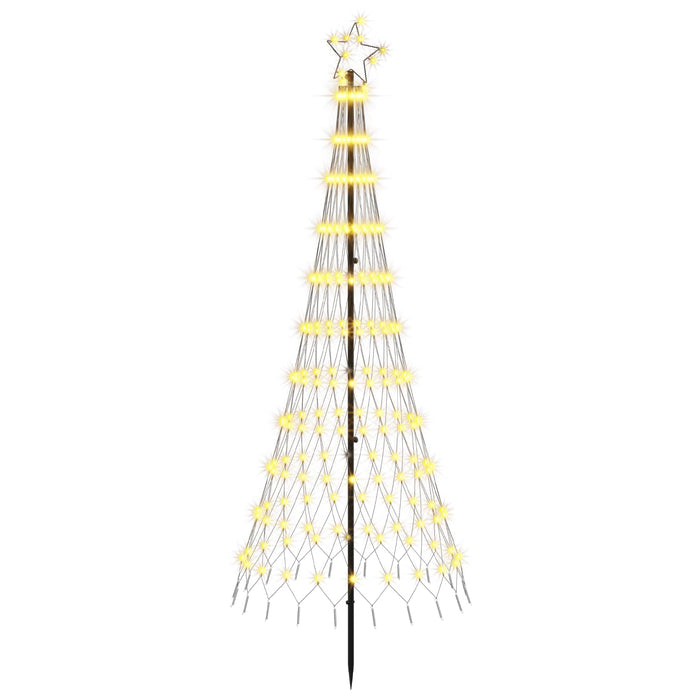 Brad de Crăciun LED 180 cm 230 LED-uri Alb cald Fier Negru - WALTI WALTI