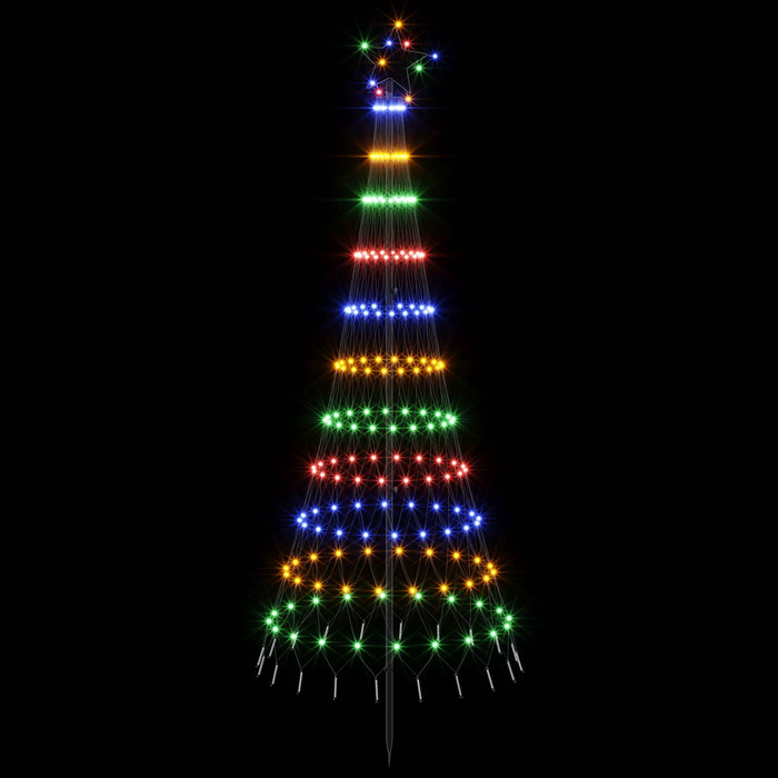 Brad de Crăciun LED 180 cm 230 LED-uri Multicolor Fier Negru - WALTI WALTI