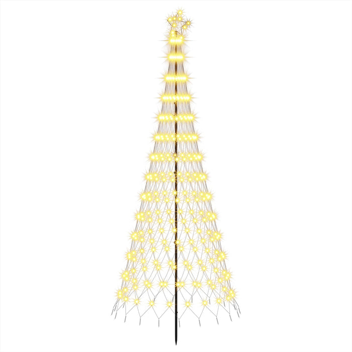 Brad de Crăciun LED 250 cm 290 LED-uri Alb cald Fier Negru - WALTI WALTI