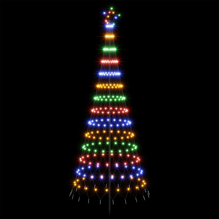 Brad de Crăciun LED 250 cm 290 LED-uri Multicolor Fier Negru WALTI