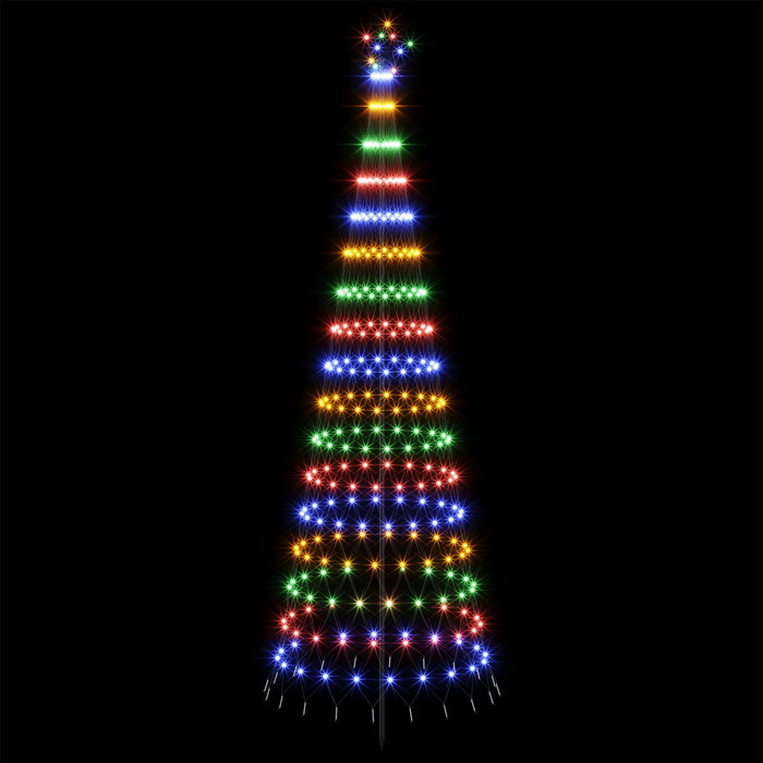 Brad de Crăciun LED 300 cm 350 LED-uri Multicolor Fier Negru WALTI