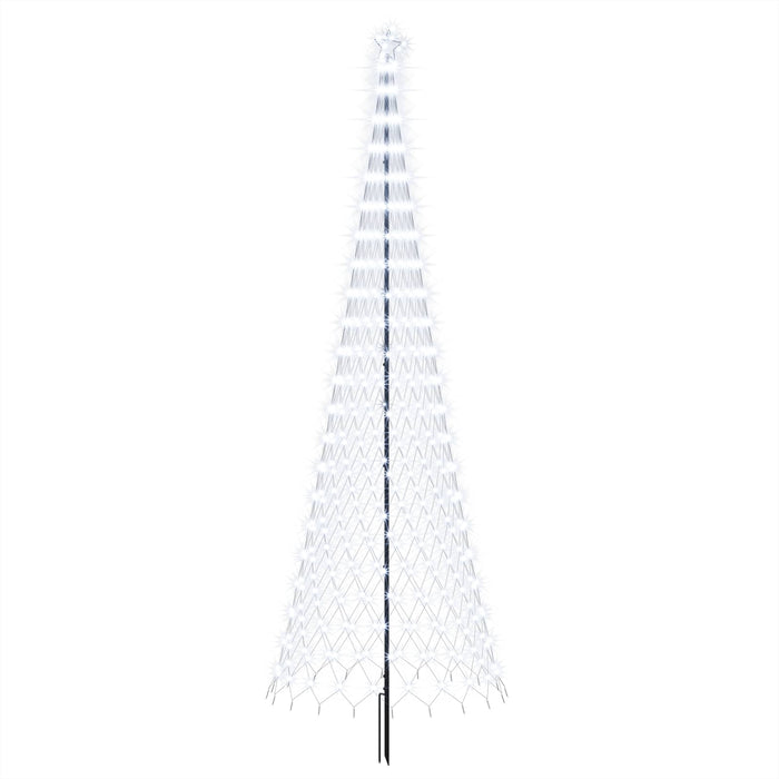 Brad de Crăciun LED 400 cm 450 LED-uri Alb rece Fier Negru WALTI