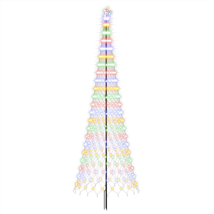 Brad de Crăciun LED 400 cm 450 LED-uri Multicolor Fier Negru - WALTI WALTI